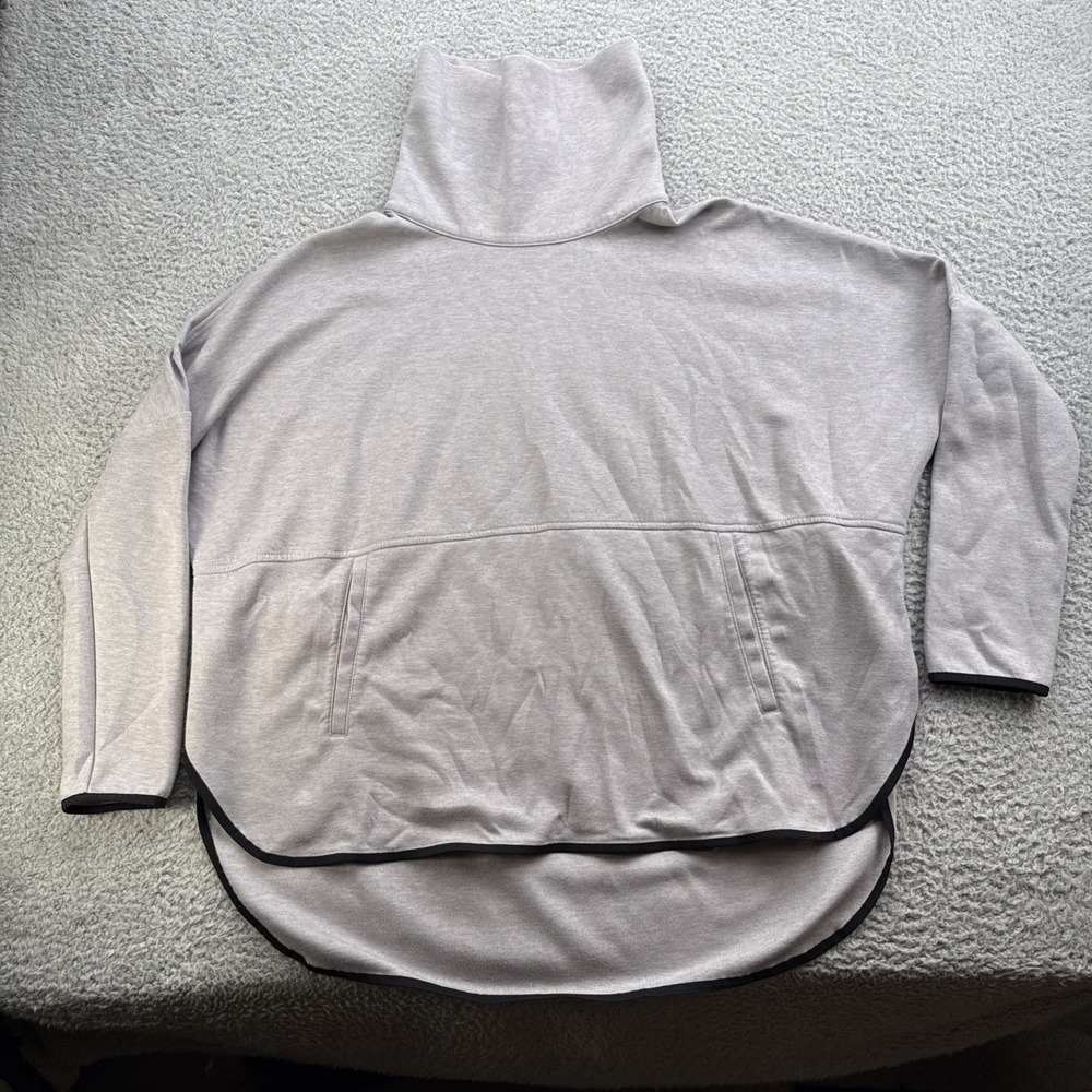 North Face Pullover Sweatshirt Womens Small Funnel Neck Gray L/S Outdoor